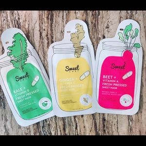 Three individually packed pressed sheet masks